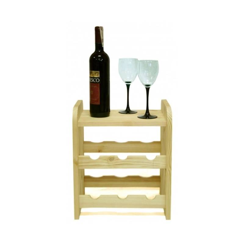 PROREGAL Weinregal Pinotwine C HxBxT 36 x 34,4 x 26,5 cm 6 Flaschen Massives Kiefernholz Natur Unbehandelt von PROREGAL