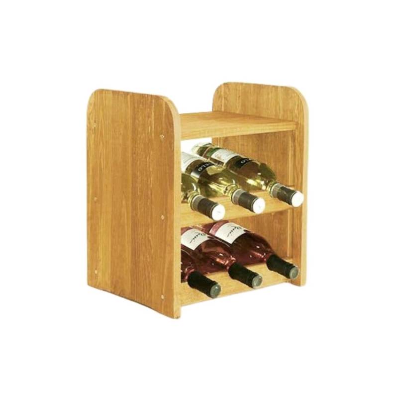 PROREGAL Weinregal Pinotwine C HxBxT 36 x 34,4 x 26,5 cm 6 Flaschen Massives Kiefernholz Rotbraun Geölt von PROREGAL