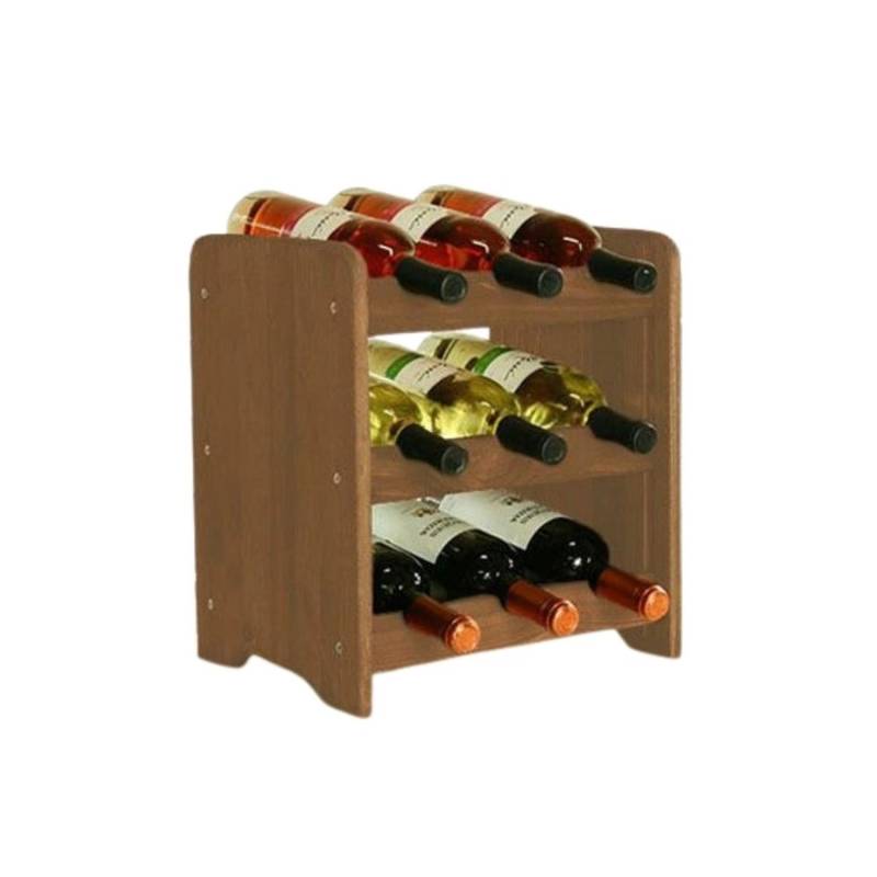 PROREGAL Weinregal Pinotwine C HxBxT 36 x 34,4 x 26,5 cm 9 Flaschen Massives Kiefernholz Braun Geölt von PROREGAL