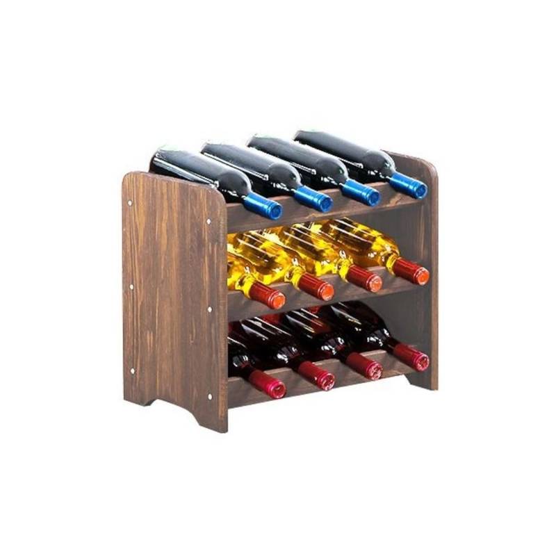PROREGAL Weinregal Pinotwine C HxBxT 36 x 44 x 26,5 cm 12 Flaschen Massives Kiefernholz Braun Geölt von PROREGAL