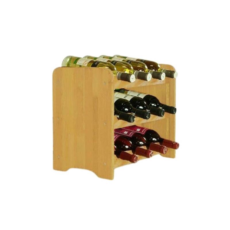 PROREGAL Weinregal Pinotwine C HxBxT 36 x 44 x 26,5 cm 12 Flaschen Massives Kiefernholz Rotbraun Geölt von PROREGAL