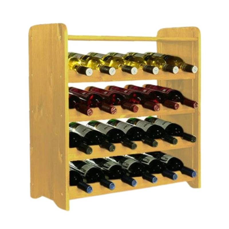 PROREGAL Weinregal Pinotwine C HxBxT 61,6 x 63,2 x 26,5 cm 24 Flaschen Massives Kiefernholz Rotbraun Geölt von PROREGAL