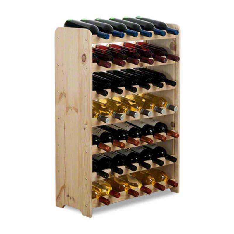 PROREGAL Weinregal Pinotwine C HxBxT 87,2 x 63,2 x 26,5 cm 42 Flaschen Massives Kiefernholz Natur Unbehandelt von PROREGAL