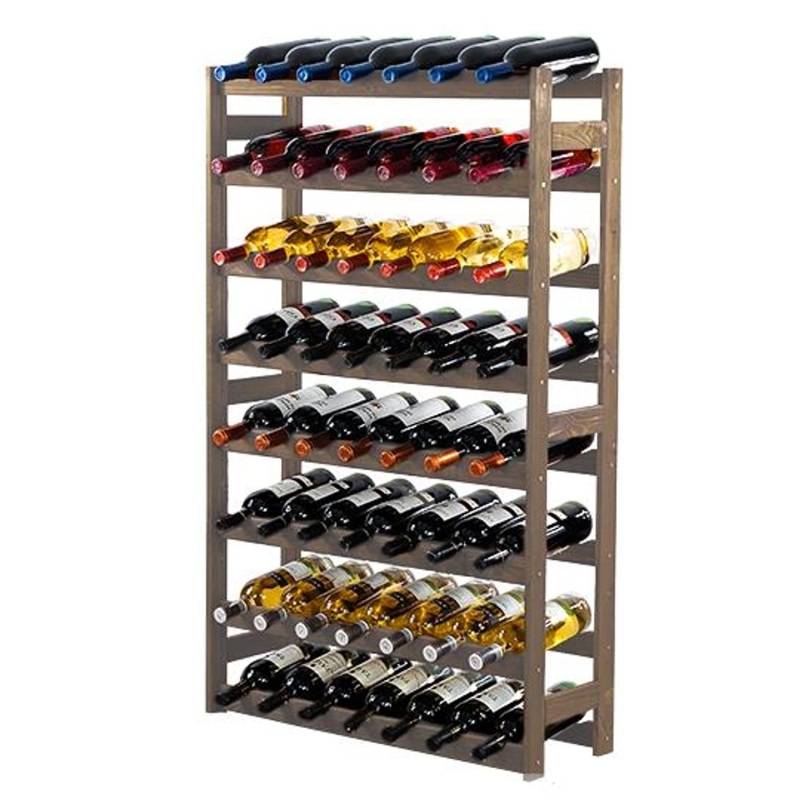 PROREGAL Weinregal Pinotwine HxBxT 118 x 72 x 25 cm 56 Flaschen Massives Kiefernholz Braun Geölt von PROREGAL