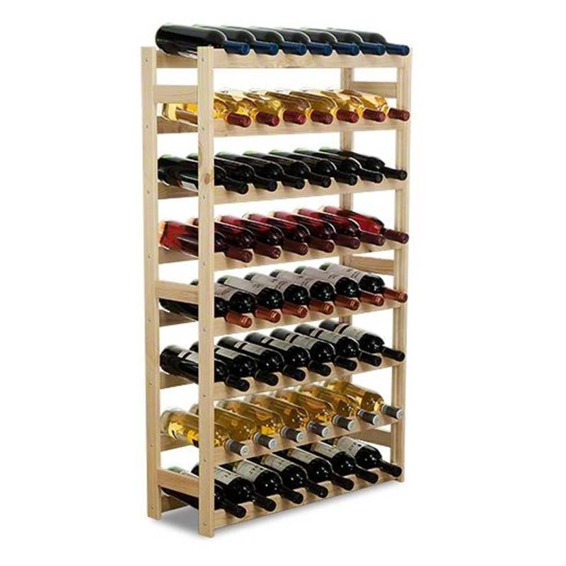 PROREGAL Weinregal Pinotwine HxBxT 118 x 72 x 25 cm 56 Flaschen Massives Kiefernholz Natur Unbehandelt von PROREGAL