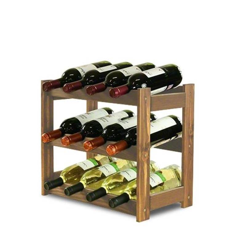 PROREGAL Weinregal Pinotwine HxBxT 38 x 43 x 25 cm 12 Flaschen Massives Kiefernholz Braun Geölt von PROREGAL