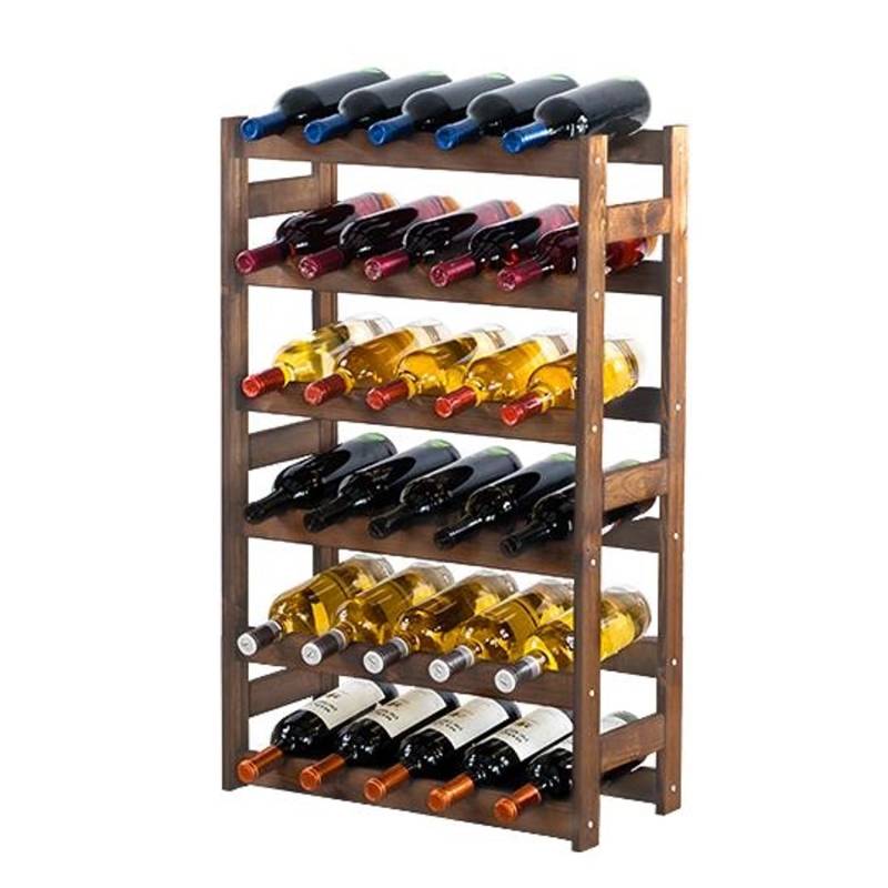 PROREGAL Weinregal Pinotwine HxBxT 86 x 53 x 25 cm 30 Flaschen Massives Kiefernholz Braun Geölt von PROREGAL