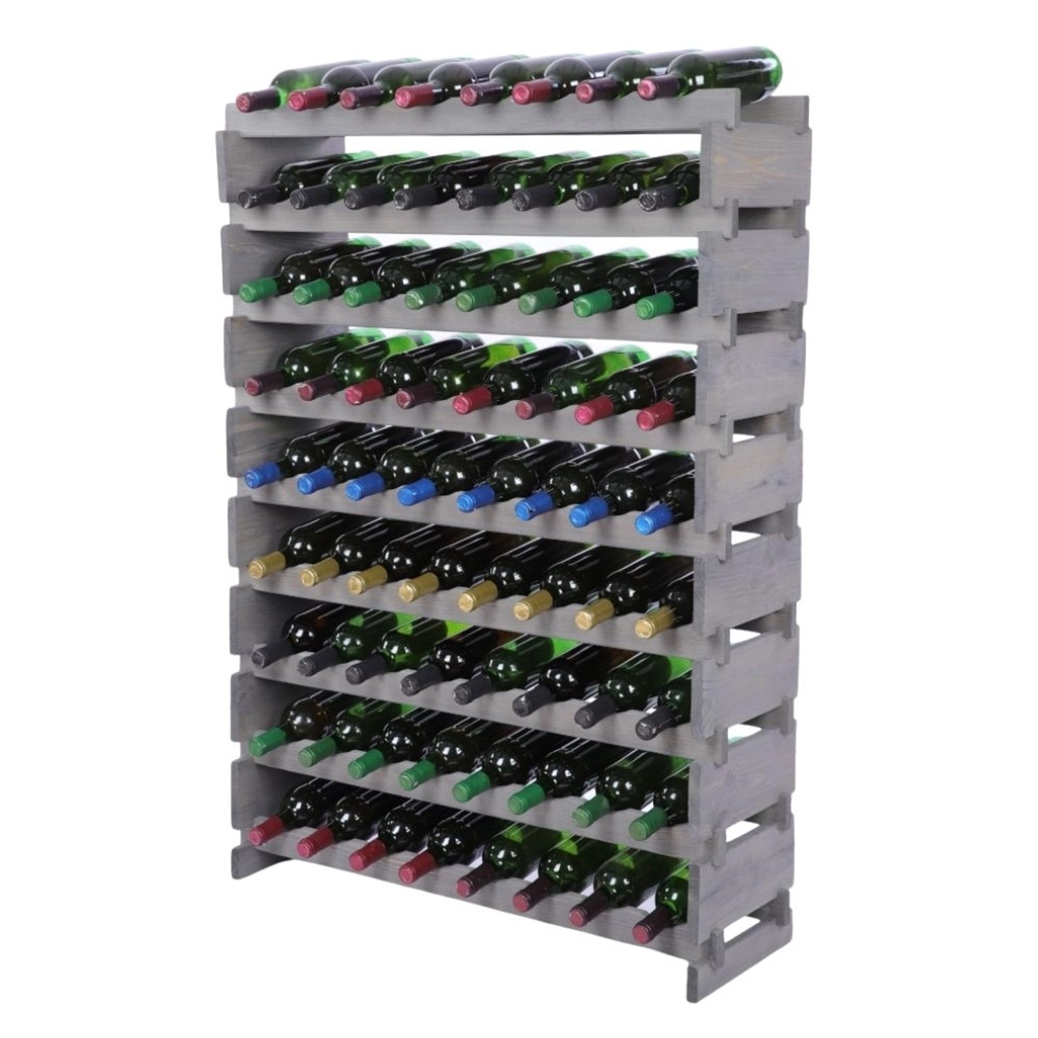 PROREGAL Weinregal VINOTECA FLEX PRO HxBxT 121x84x28cm 72 Flaschen Auf 9 Ebenen Massives Kiefernholz Grau PROREGAL Weinregal VINOTECA FLEX PRO HxBxT 121x84x28cm 72 Flaschen Auf 9 Ebenen Massives Kiefernholz Grau von PROREGAL