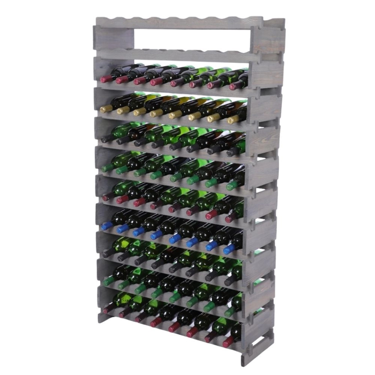 PROREGAL Weinregal VINOTECA FLEX PRO HxBxT 149x84x28cm 88 Flaschen Auf 11 Ebenen Massives Kiefernholz Grau PROREGAL Weinregal VINOTECA FLEX PRO HxBxT 149x84x28cm 88 Flaschen Auf 11 Ebenen Massives Kiefernholz Grau von PROREGAL