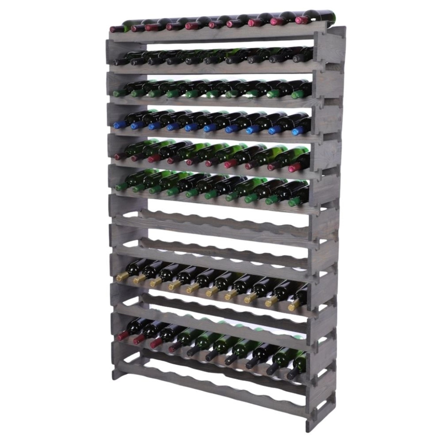 PROREGAL Weinregal VINOTECA FLEX PRO HxBxT 163x103x28cm 120 Flaschen Auf 12 Ebenen Massives Kiefernholz Grau PROREGAL Weinregal VINOTECA FLEX PRO HxBxT 163x103x28cm 120 Flaschen Auf 12 Ebenen Massives Kiefernholz Grau von PROREGAL