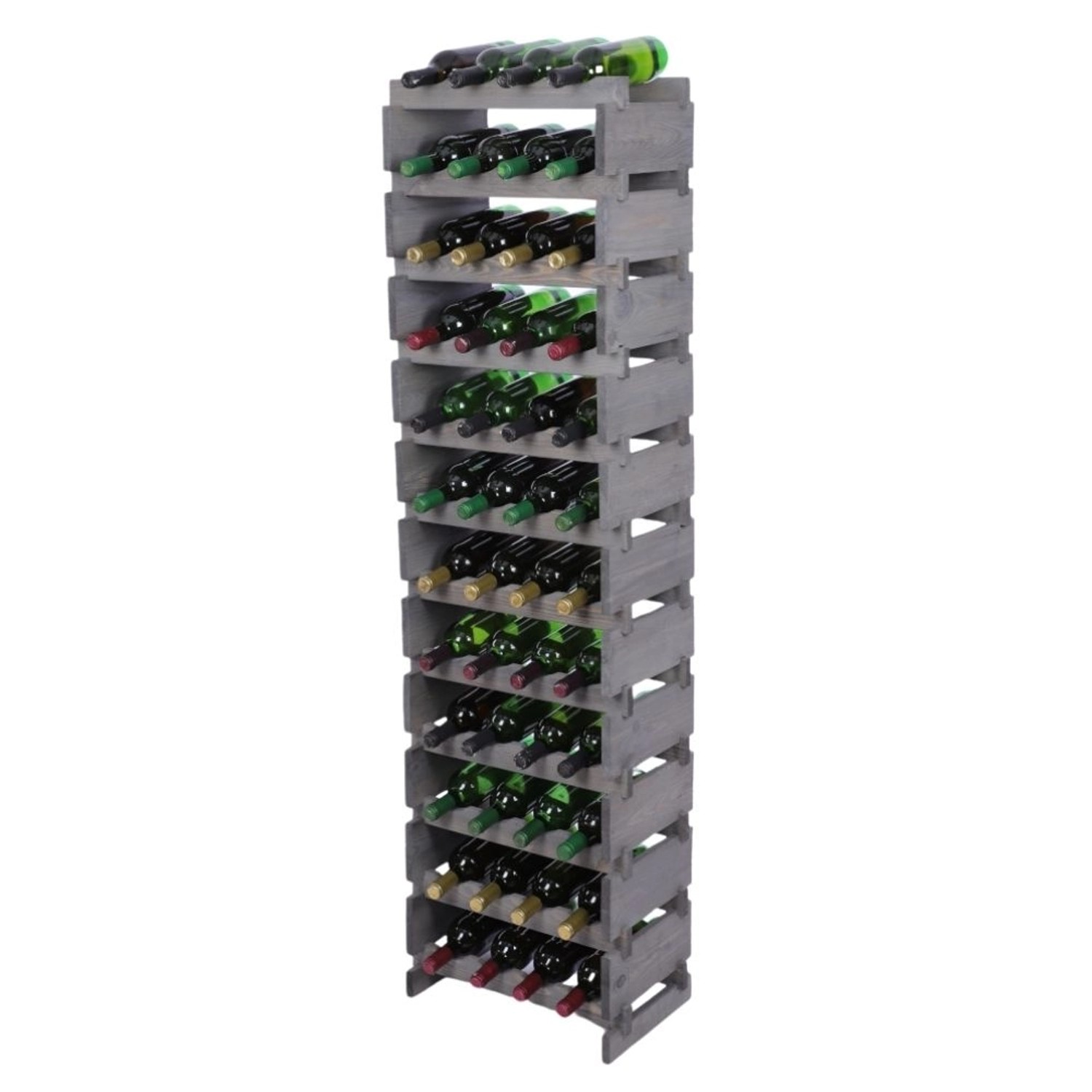 PROREGAL Weinregal VINOTECA FLEX PRO HxBxT 163x46x28cm 48 Flaschen Auf 12 Ebenen Massives Kiefernholz Grau PROREGAL Weinregal VINOTECA FLEX PRO HxBxT 163x46x28cm 48 Flaschen Auf 12 Ebenen Massives Kiefernholz Grau von PROREGAL