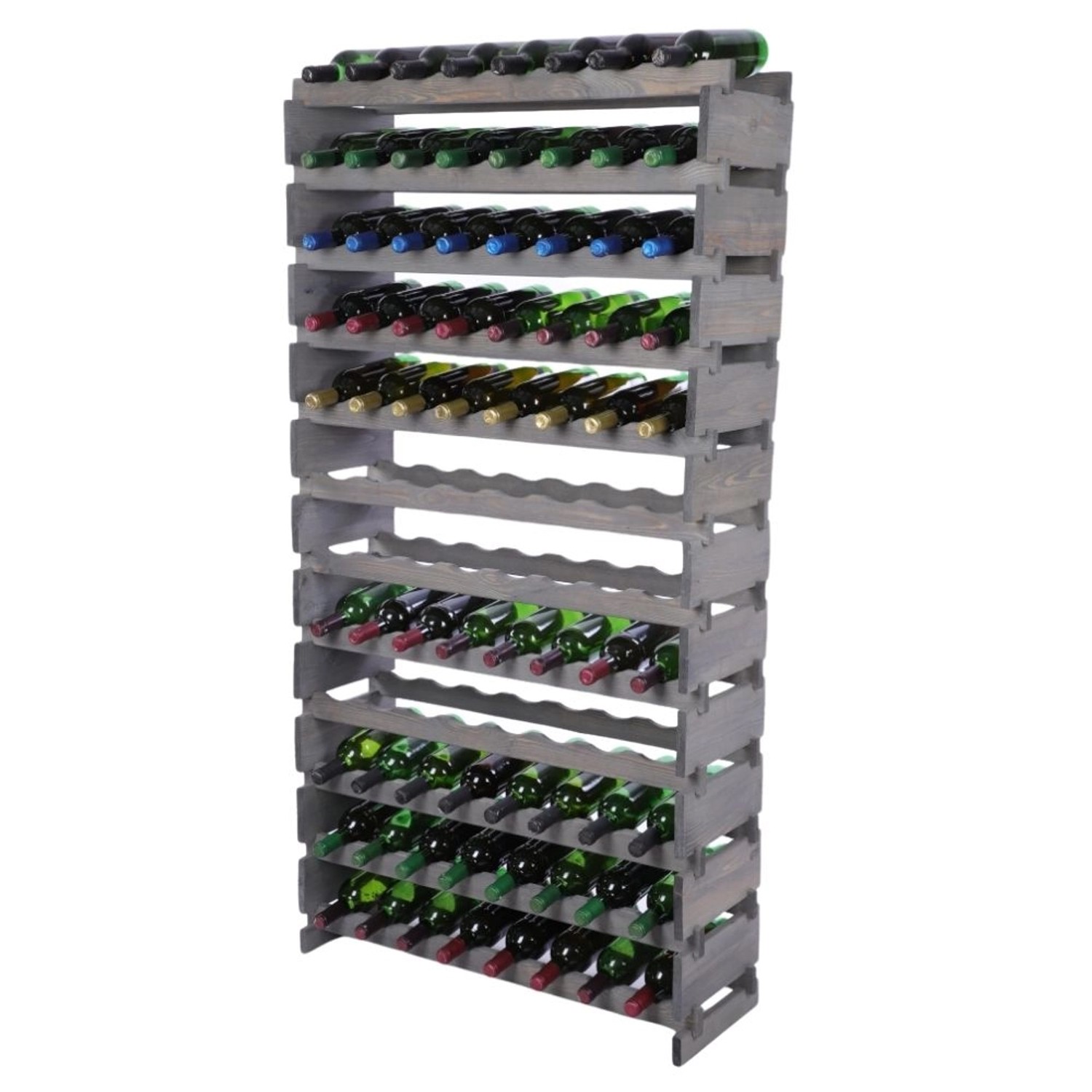 PROREGAL Weinregal VINOTECA FLEX PRO HxBxT 163x84x28cm 96 Flaschen Auf 12 Ebenen Massives Kiefernholz Grau PROREGAL Weinregal VINOTECA FLEX PRO HxBxT 163x84x28cm 96 Flaschen Auf 12 Ebenen Massives Kiefernholz Grau von PROREGAL