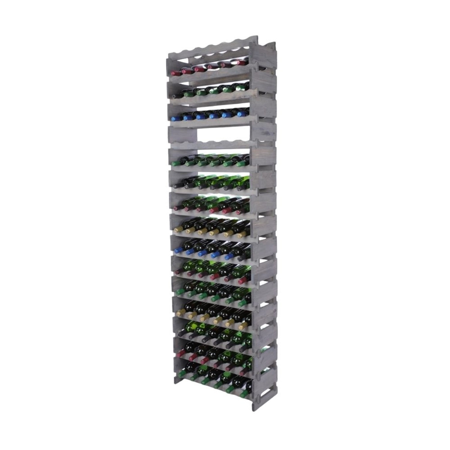 PROREGAL Weinregal VINOTECA FLEX PRO HxBxT 219x65x28cm 96 Flaschen Auf 16 Ebenen Massives Kiefernholz Grau PROREGAL Weinregal VINOTECA FLEX PRO HxBxT 219x65x28cm 96 Flaschen Auf 16 Ebenen Massives Kiefernholz Grau von PROREGAL
