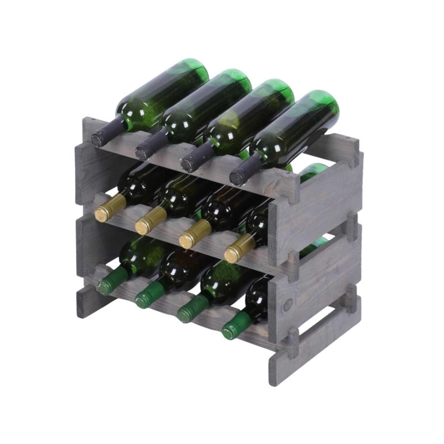 PROREGAL Weinregal VINOTECA FLEX PRO HxBxT 37x46x28cm 12 Flaschen Auf 3 Ebenen Massives Kiefernholz Grau PROREGAL Weinregal VINOTECA FLEX PRO HxBxT 37x46x28cm 12 Flaschen Auf 3 Ebenen Massives Kiefernholz Grau von PROREGAL