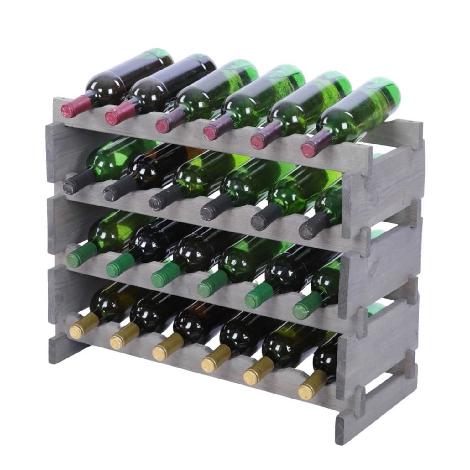 PROREGAL Weinregal VINOTECA FLEX PRO HxBxT 51x65x28cm 24 Flaschen Auf 4 Ebenen Massives Kiefernholz Grau PROREGAL Weinregal VINOTECA FLEX PRO HxBxT 51x65x28cm 24 Flaschen Auf 4 Ebenen Massives Kiefernholz Grau von PROREGAL