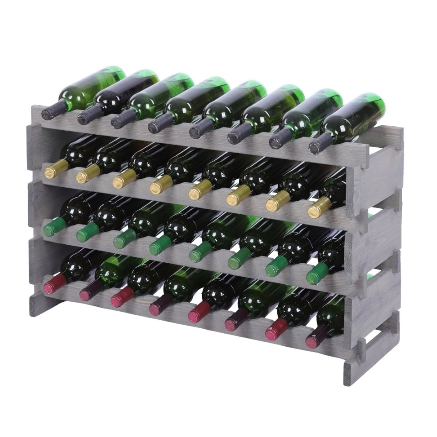 PROREGAL Weinregal VINOTECA FLEX PRO HxBxT 51x84x28cm 32 Flaschen Auf 4 Ebenen Massives Kiefernholz Grau PROREGAL Weinregal VINOTECA FLEX PRO HxBxT 51x84x28cm 32 Flaschen Auf 4 Ebenen Massives Kiefernholz Grau von PROREGAL