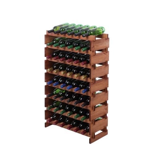 PROREGAL Weinregal VINOTECA Flex PRO | HxBxT 107x65x28cm | 48 Flaschen auf 8 Ebenen | Massives Kiefernholz | Braun geölt | Weinhalter Weinständer Flaschenständer Flaschenregal Holzregal PROREGAL Weinregal VINOTECA Flex PRO | HxBxT 107x65x28cm | 48 Flaschen auf 8 Ebenen | Massives Kiefernholz | Braun geölt | Weinhalter Weinständer Flaschenständer Flaschenregal Holzregal von PROREGAL