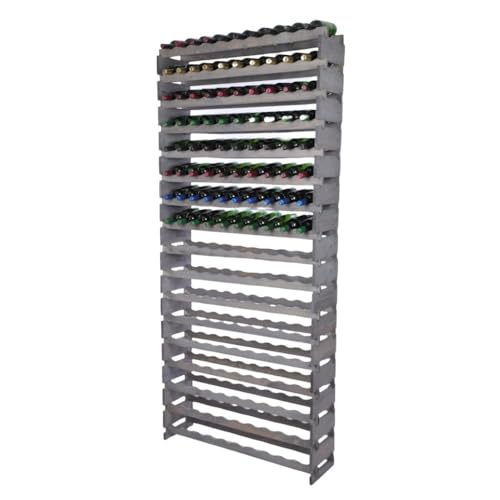 PROREGAL Weinregal VINOTECA Flex PRO | HxBxT 233x103x28cm | 170 Flaschen auf 17 Ebenen | Massives Kiefernholz | Grau | Weinhalter Weinständer Flaschenständer Flaschenregal Holzregal PROREGAL Weinregal VINOTECA Flex PRO | HxBxT 233x103x28cm | 170 Flaschen auf 17 Ebenen | Massives Kiefernholz | Grau | Weinhalter Weinständer Flaschenständer Flaschenregal Holzregal von PROREGAL