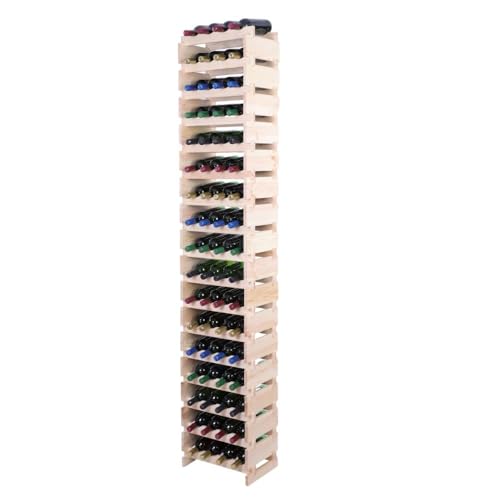 PROREGAL Weinregal VINOTECA Flex PRO | HxBxT 233x46x28cm | 68 Flaschen auf 17 Ebenen | Massives Kiefernholz | Natur unbehandelt | Weinhalter Weinständer Flaschenständer Flaschenregal Holzregal PROREGAL Weinregal VINOTECA Flex PRO | HxBxT 233x46x28cm | 68 Flaschen auf 17 Ebenen | Massives Kiefernholz | Natur unbehandelt | Weinhalter Weinständer Flaschenständer Flaschenregal Holzregal von PROREGAL