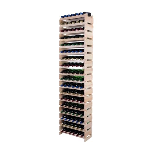 PROREGAL Weinregal VINOTECA Flex PRO | HxBxT 247x65x28cm | 108 Flaschen auf 18 Ebenen | Massives Kiefernholz | Natur unbehandelt | Weinhalter Weinständer Flaschenständer Flaschenregal Holzregal PROREGAL Weinregal VINOTECA Flex PRO | HxBxT 247x65x28cm | 108 Flaschen auf 18 Ebenen | Massives Kiefernholz | Natur unbehandelt | Weinhalter Weinständer Flaschenständer Flaschenregal Holzregal von PROREGAL