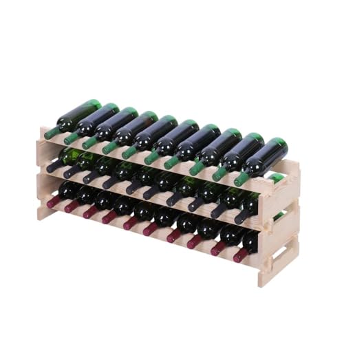 PROREGAL Weinregal VINOTECA Flex PRO | HxBxT 37x103x28cm | 30 Flaschen auf 3 Ebenen | Massives Kiefernholz | Natur unbehandelt | Weinhalter Weinständer Flaschenständer Flaschenregal Holzregal PROREGAL Weinregal VINOTECA Flex PRO | HxBxT 37x103x28cm | 30 Flaschen auf 3 Ebenen | Massives Kiefernholz | Natur unbehandelt | Weinhalter Weinständer Flaschenständer Flaschenregal Holzregal von PROREGAL