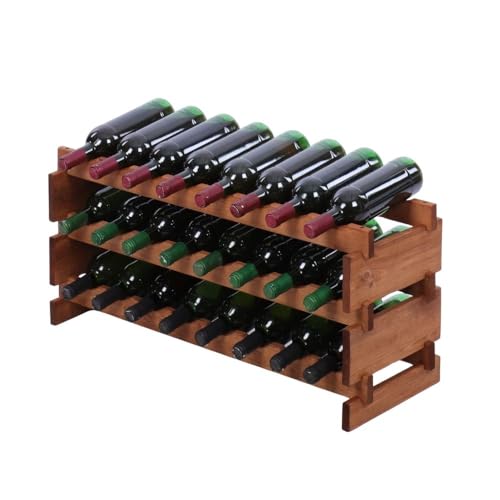 PROREGAL Weinregal VINOTECA Flex PRO | HxBxT 37x84x28cm | 24 Flaschen auf 3 Ebenen | Massives Kiefernholz | Braun geölt | Weinhalter Weinständer Flaschenständer Flaschenregal Holzregal PROREGAL Weinregal VINOTECA Flex PRO | HxBxT 37x84x28cm | 24 Flaschen auf 3 Ebenen | Massives Kiefernholz | Braun geölt | Weinhalter Weinständer Flaschenständer Flaschenregal Holzregal von PROREGAL