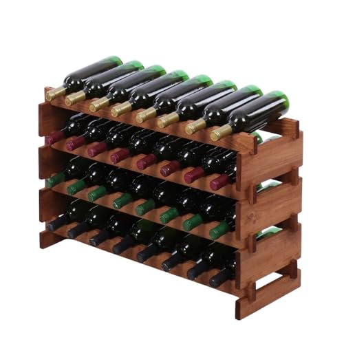 PROREGAL Weinregal VINOTECA Flex PRO | HxBxT 51x84x28cm | 32 Flaschen auf 4 Ebenen | Massives Kiefernholz | Braun geölt | Weinhalter Weinständer Flaschenständer Flaschenregal Holzregal PROREGAL Weinregal VINOTECA Flex PRO | HxBxT 51x84x28cm | 32 Flaschen auf 4 Ebenen | Massives Kiefernholz | Braun geölt | Weinhalter Weinständer Flaschenständer Flaschenregal Holzregal von PROREGAL