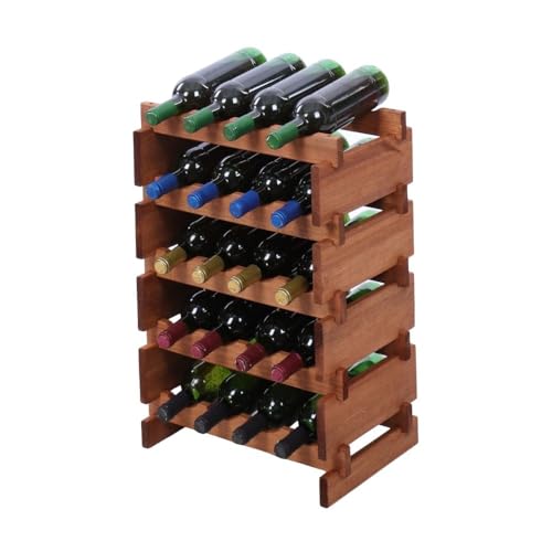 PROREGAL Weinregal VINOTECA Flex PRO | HxBxT 65x46x28cm | 20 Flaschen auf 5 Ebenen | Massives Kiefernholz | Braun geölt | Weinhalter Weinständer Flaschenständer Flaschenregal Holzregal PROREGAL Weinregal VINOTECA Flex PRO | HxBxT 65x46x28cm | 20 Flaschen auf 5 Ebenen | Massives Kiefernholz | Braun geölt | Weinhalter Weinständer Flaschenständer Flaschenregal Holzregal von PROREGAL