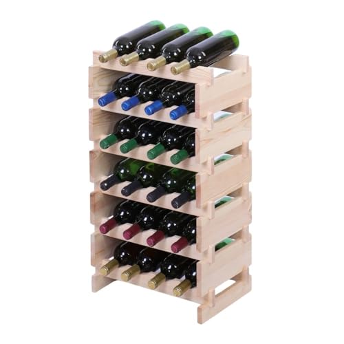 PROREGAL Weinregal VINOTECA Flex PRO | HxBxT 79x46x28cm | 24 Flaschen auf 6 Ebenen | Massives Kiefernholz | Natur unbehandelt | Weinhalter Weinständer Flaschenständer Flaschenregal Holzregal PROREGAL Weinregal VINOTECA Flex PRO | HxBxT 79x46x28cm | 24 Flaschen auf 6 Ebenen | Massives Kiefernholz | Natur unbehandelt | Weinhalter Weinständer Flaschenständer Flaschenregal Holzregal von PROREGAL