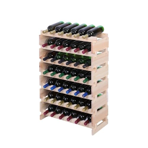 PROREGAL Weinregal VINOTECA Flex PRO | HxBxT 93x65x28cm | 42 Flaschen auf 7 Ebenen | Massives Kiefernholz | Natur unbehandelt | Weinhalter Weinständer Flaschenständer Flaschenregal Holzregal PROREGAL Weinregal VINOTECA Flex PRO | HxBxT 93x65x28cm | 42 Flaschen auf 7 Ebenen | Massives Kiefernholz | Natur unbehandelt | Weinhalter Weinständer Flaschenständer Flaschenregal Holzregal von PROREGAL