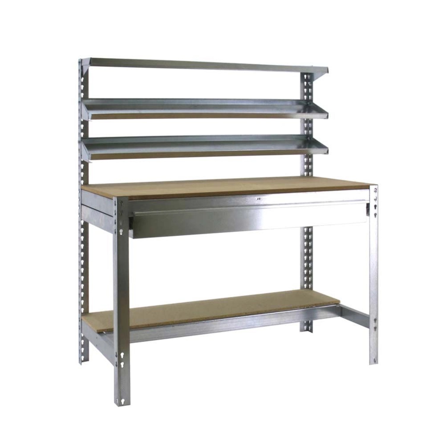 PROREGAL Werkbank Buffalo mit Frontablage und Schubfach HxBxT 84 x 150 x 76 cm Traglast 600 kg Verzinkt PROREGAL Werkbank Buffalo mit Frontablage und Schubfach HxBxT 84 x 150 x 76 cm Traglast 600 kg Verzinkt von PROREGAL