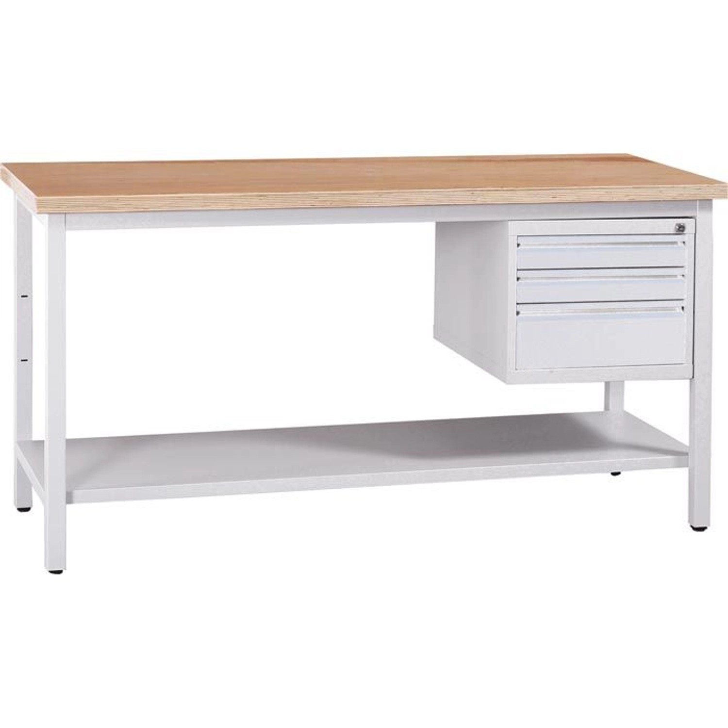 PROREGAL Werkbank Cricket Mit 3 Schubladen Und Ablageboden HxBxT 84 x 160 x 60 cm Traglast 150 kg Grau-Buche PROREGAL Werkbank Cricket Mit 3 Schubladen Und Ablageboden HxBxT 84 x 160 x 60 cm Traglast 150 kg Grau-Buche von PROREGAL