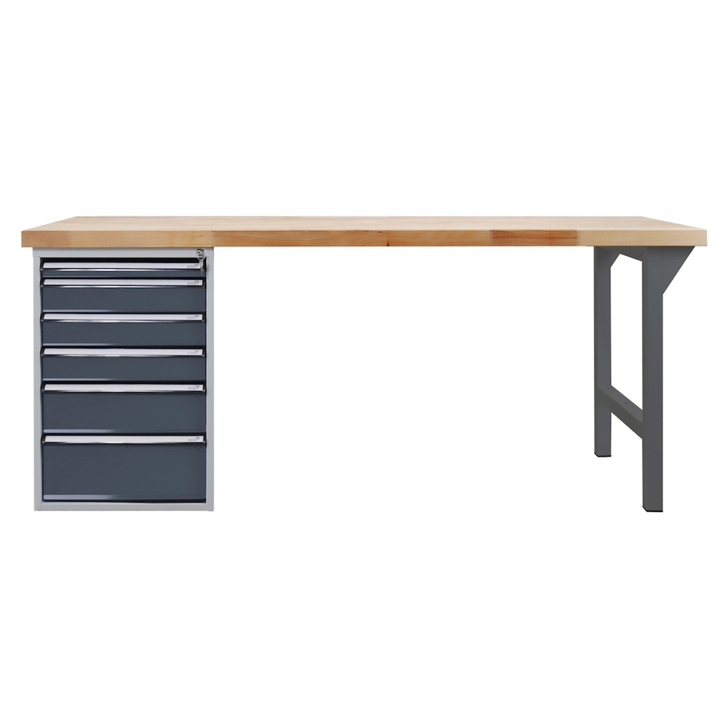 PROREGAL Werkbank Giant Rhino Plus mit 6 Schubladen HxBxT 84 x 200 x 70 cm Traglast 500 kg Anthrazitgrau Anthrazitgrau von PROREGAL