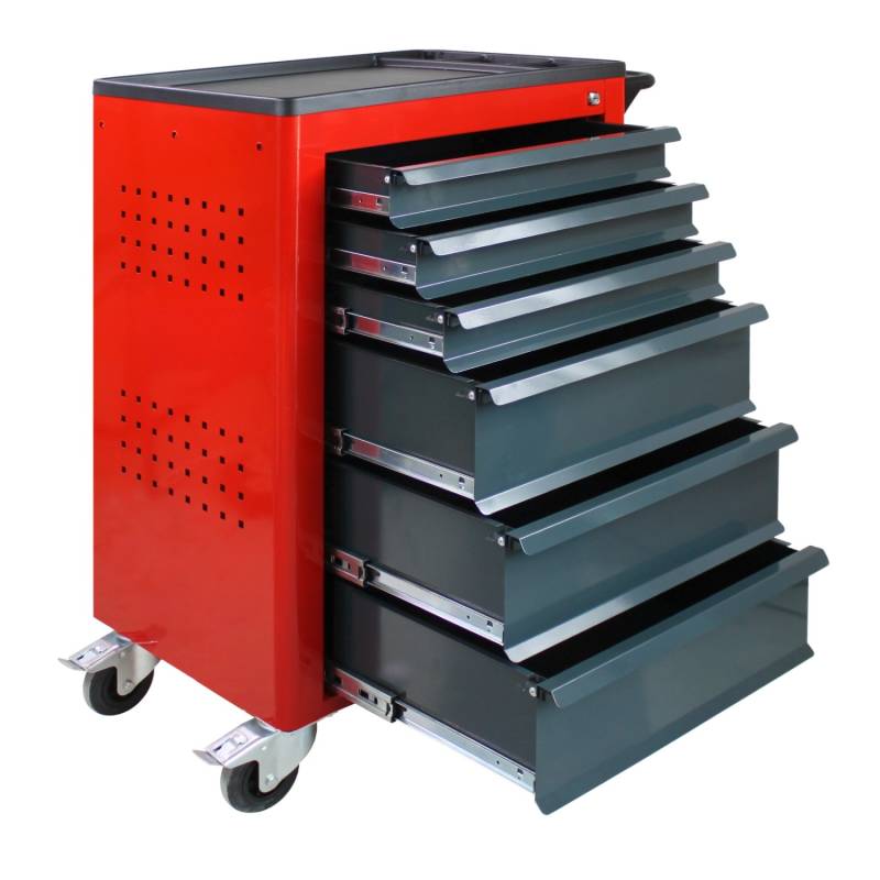 PROREGAL Werkstattwagen Cheetah 6 Schubladen HxBxT 96 x 61 x 45 cm Verkehrsrot von PROREGAL