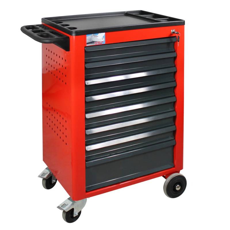 PROREGAL Werkstattwagen Cheetah 8 Schubladen HxBxT 96 x 61 x 45 cm Verkehrsrot von PROREGAL
