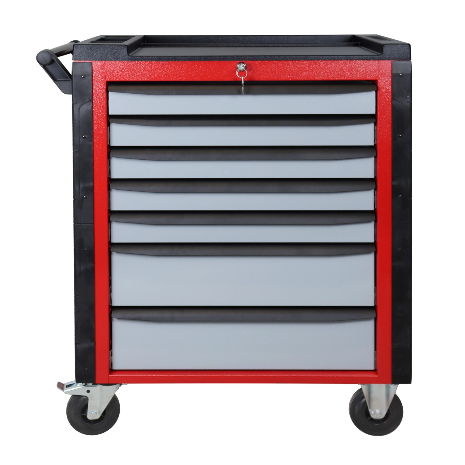 PROREGAL Werkstattwagen Cheetah Plus 7 Schubladen HxBxT 98,5 x 75 x 47,5 cm Feuerrot Silbergrau PROREGAL Werkstattwagen Cheetah Plus 7 Schubladen HxBxT 98,5 x 75 x 47,5 cm Feuerrot Silbergrau von PROREGAL