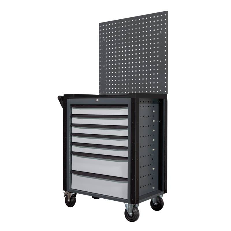 PROREGAL Werkstattwagen Cheetah Plus & Lochplatte 7 Schubladen HxBxT 168,5x75x47,5cm Anthrazitgrau/Silbergrau PROREGAL Werkstattwagen Cheetah Plus & Lochplatte 7 Schubladen HxBxT 168,5x75x47,5cm Anthrazitgrau/Silbergrau von PROREGAL