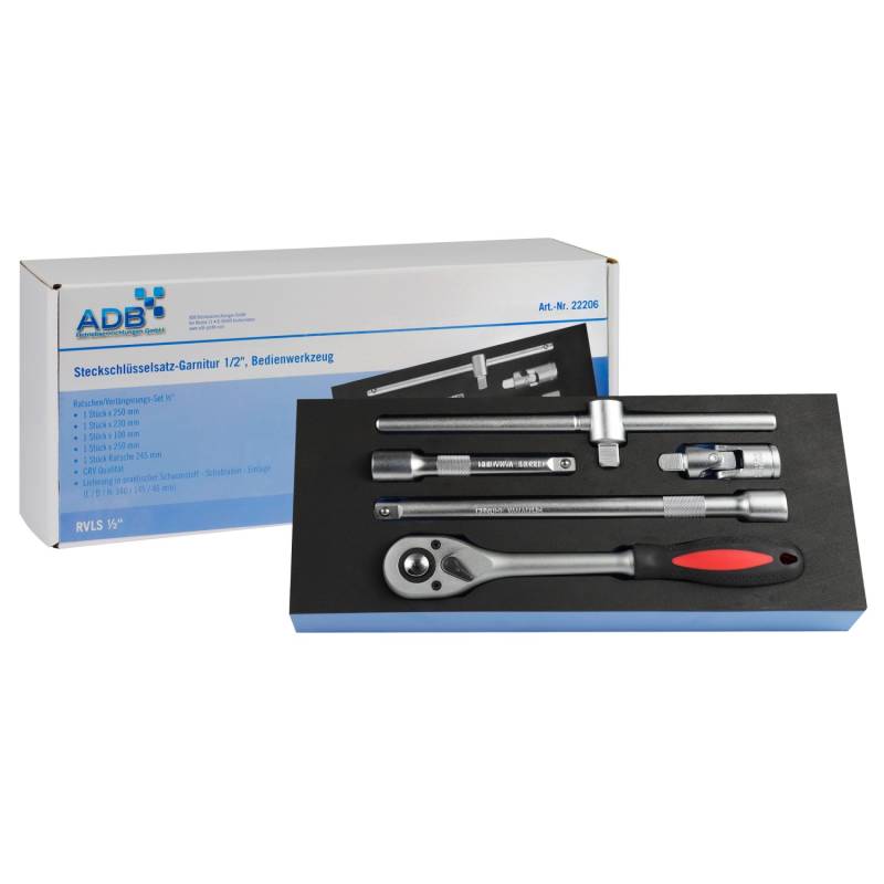 PROREGAL Werkzeug Satz Werkstattwagen Cheetah Steckschlüssel 1/2 5 Teile mit Schaumstoff Schubladeneinlage HxBxT 4,6 x 34 x 12,5 cm PROREGAL Werkzeug Satz Werkstattwagen Cheetah Steckschlüssel 1/2 5 Teile mit Schaumstoff Schubladeneinlage HxBxT 4,6 x 34 x 12,5 cm von PROREGAL