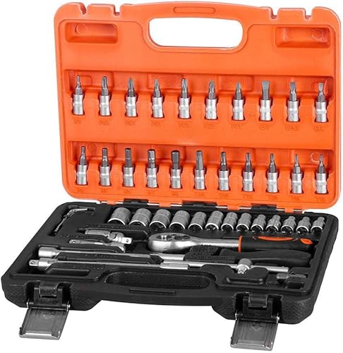 PROREGAL Werkzeugset BIG | 46 Bestandteile | 1/4"(4-13mm) Set | Werkzeug, Werkzeugkoffer, Werkzeugkasten, Werkzeugsatz von PROREGAL