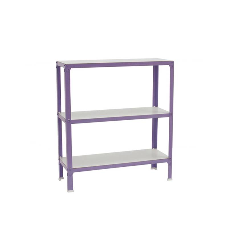 PROREGAL Wohnregal Living Koala Wood mit 3 Fachböden HxBxT 90 x 80 x 30 cm Fachlast 150 kg Lila/Weiß von PROREGAL