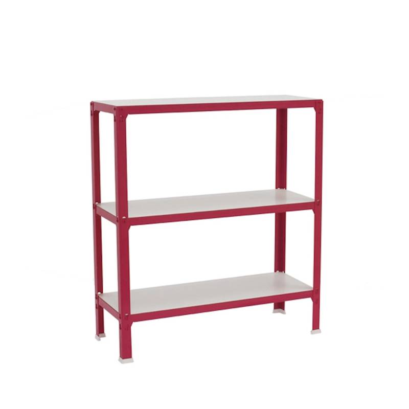 PROREGAL Wohnregal Living Koala Wood mit 3 Fachböden HxBxT 90 x 80 x 30 cm Fachlast 150 kg Rosa/Weiß von PROREGAL