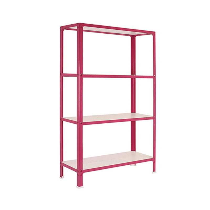 PROREGAL Wohnregal Living Koala Wood mit 4 Fachböden HxBxT 160 x 100 x 30 cm Fachlast 150 kg Rosa/Weiß von PROREGAL