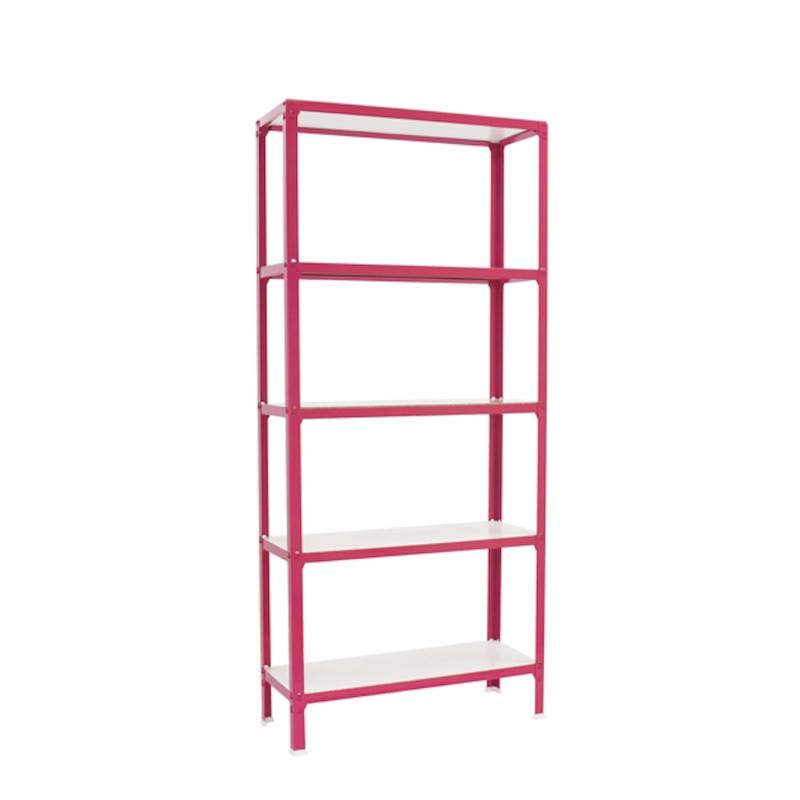 PROREGAL Wohnregal Living Koala Wood mit 5 Fachböden HxBxT 180 x 80 x 30 cm Fachlast 150 kg Rosa/Weiß von PROREGAL