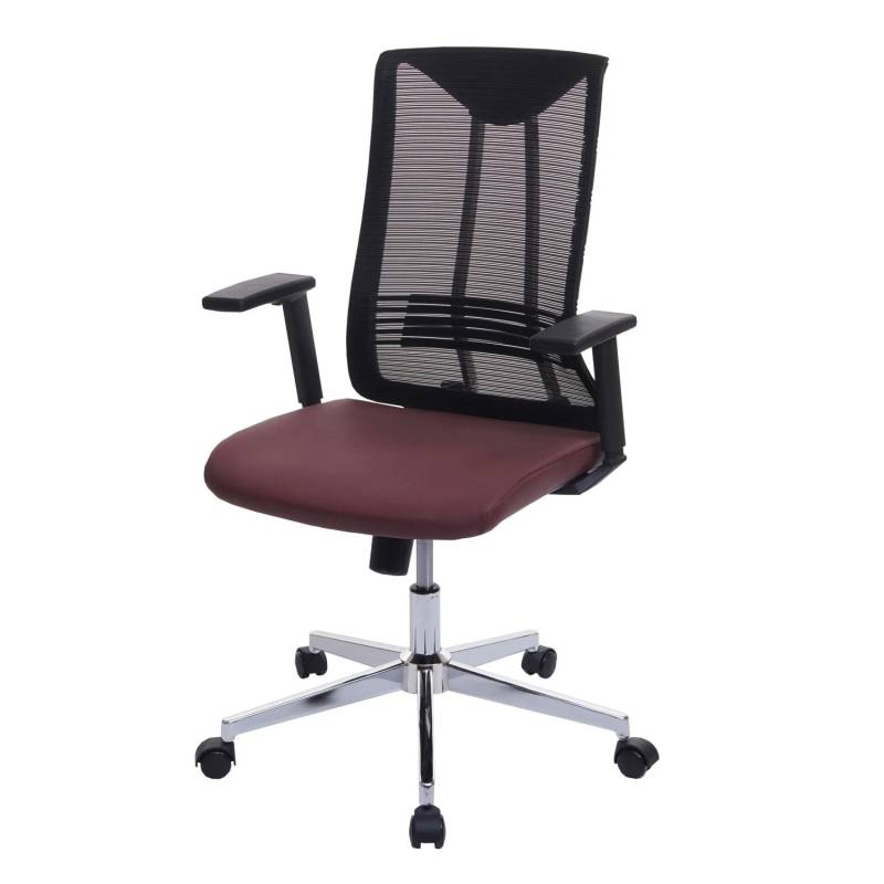Proregal Bürostuhl HxBxT 110x65x66 cm Sitzhöhe 44cm Ergonomisch Kunstleder Bordeaux-Rot Drehstuhl Schreibtischstuhl Proregal Bürostuhl HxBxT 110x65x66 cm Sitzhöhe 44cm Ergonomisch Kunstleder Bordeaux-Rot Drehstuhl Schreibtischstuhl von PROREGAL