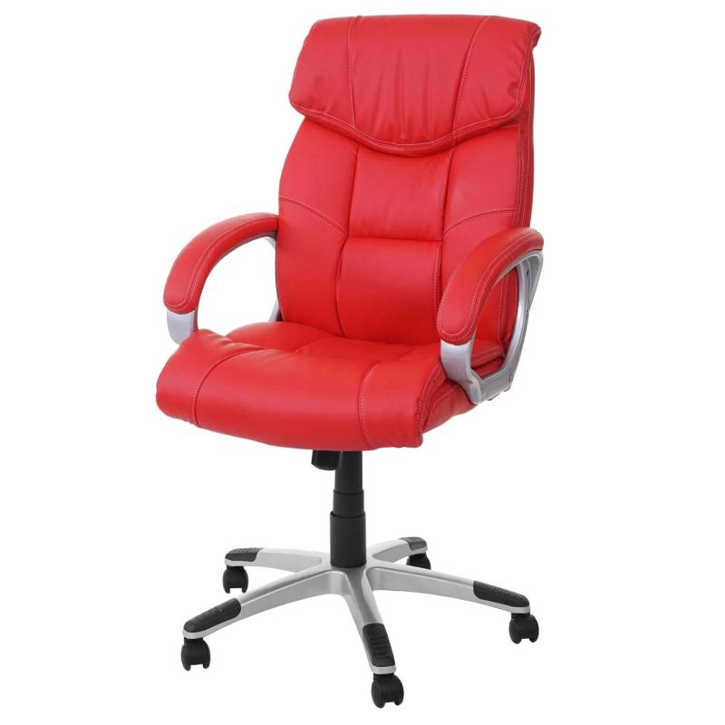 Proregal Bürostuhl HxBxT 120x73x78 cm Sitzhöhe 48cm Kunstleder Rot Chefsessel Drehstuhl Proregal Bürostuhl HxBxT 120x73x78 cm Sitzhöhe 48cm Kunstleder Rot Chefsessel Drehstuhl von PROREGAL
