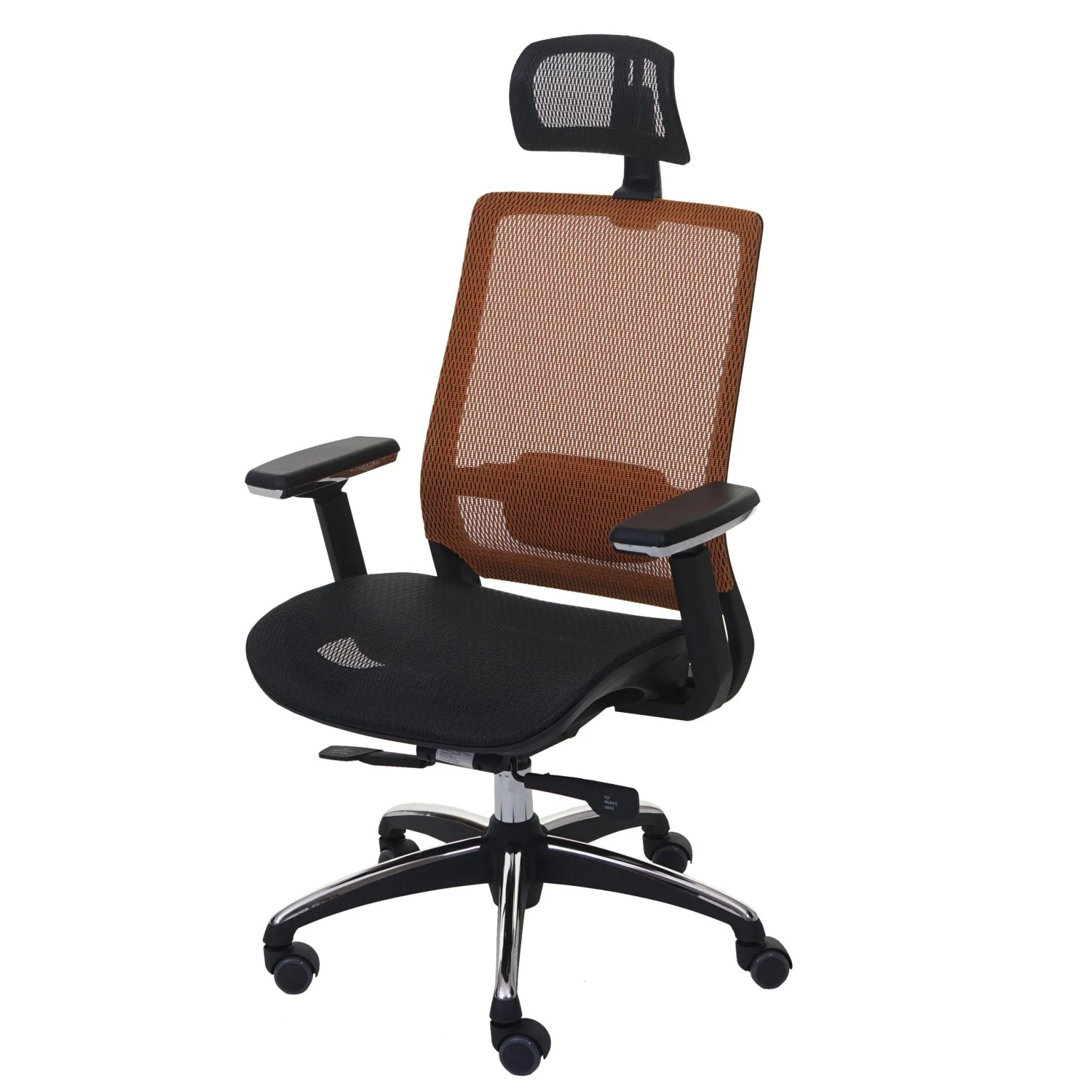 Proregal Bürostuhl HxBxT 124,5x63x68 cm Sitzhöhe 45cm Ergonomisch Kopfstütze Stoff/Textil Iso9001 Schwarz/Orange Schreibtischstuhl Proregal Bürostuhl HxBxT 124,5x63x68 cm Sitzhöhe 45cm Ergonomisch Kopfstütze Stoff/Textil Iso9001 Schwarz/Orange Schreibtischstuhl von PROREGAL