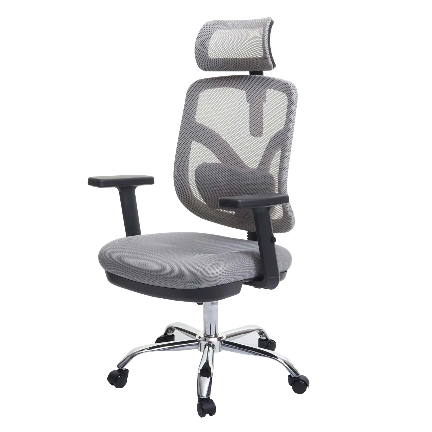 Proregal Bürostuhl HxBxT 127x66x93 cm Sitzhöhe 45cm Ergonomisch Verstellbare Lordosenstütze Und Armlehne Grau Schreibtischstuhl Proregal Bürostuhl HxBxT 127x66x93 cm Sitzhöhe 45cm Ergonomisch Verstellbare Lordosenstütze Und Armlehne Grau Schreibtischstuhl von PROREGAL