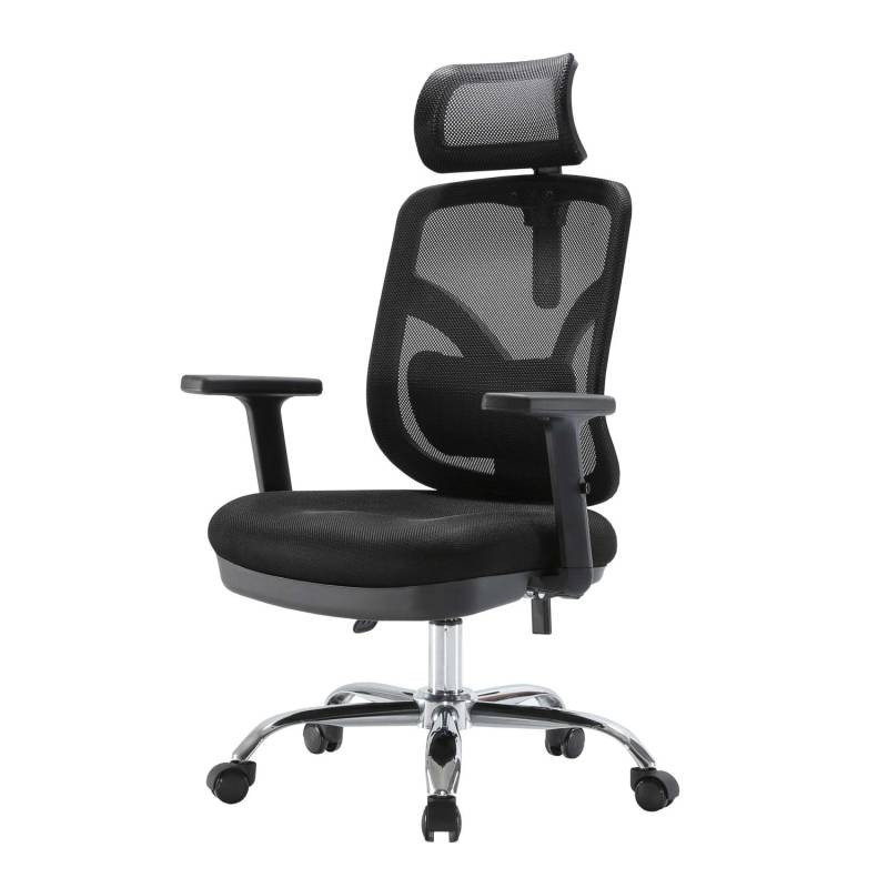 Proregal Bürostuhl HxBxT 127x66x93 cm Sitzhöhe 45cm Ergonomisch Verstellbare Lordosenstütze Und Armlehne Schwarz Schreibtischstuhl Proregal Bürostuhl HxBxT 127x66x93 cm Sitzhöhe 45cm Ergonomisch Verstellbare Lordosenstütze Und Armlehne Schwarz Schreibtischstuhl von PROREGAL
