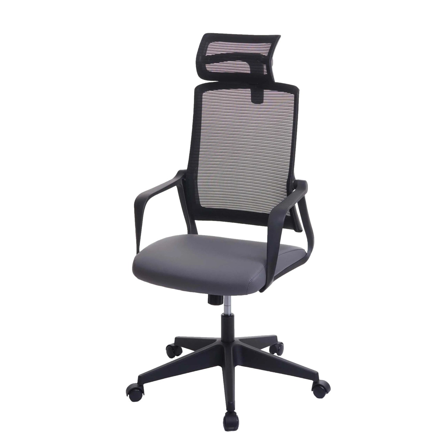 Proregal Bürostuhl HxBxT 128x64x66 cm Sitzhöhe 44cm Ergonomisch Kopfstütze Kunstleder Grau Drehstuhl Schreibtischstuhl Proregal Bürostuhl HxBxT 128x64x66 cm Sitzhöhe 44cm Ergonomisch Kopfstütze Kunstleder Grau Drehstuhl Schreibtischstuhl von PROREGAL