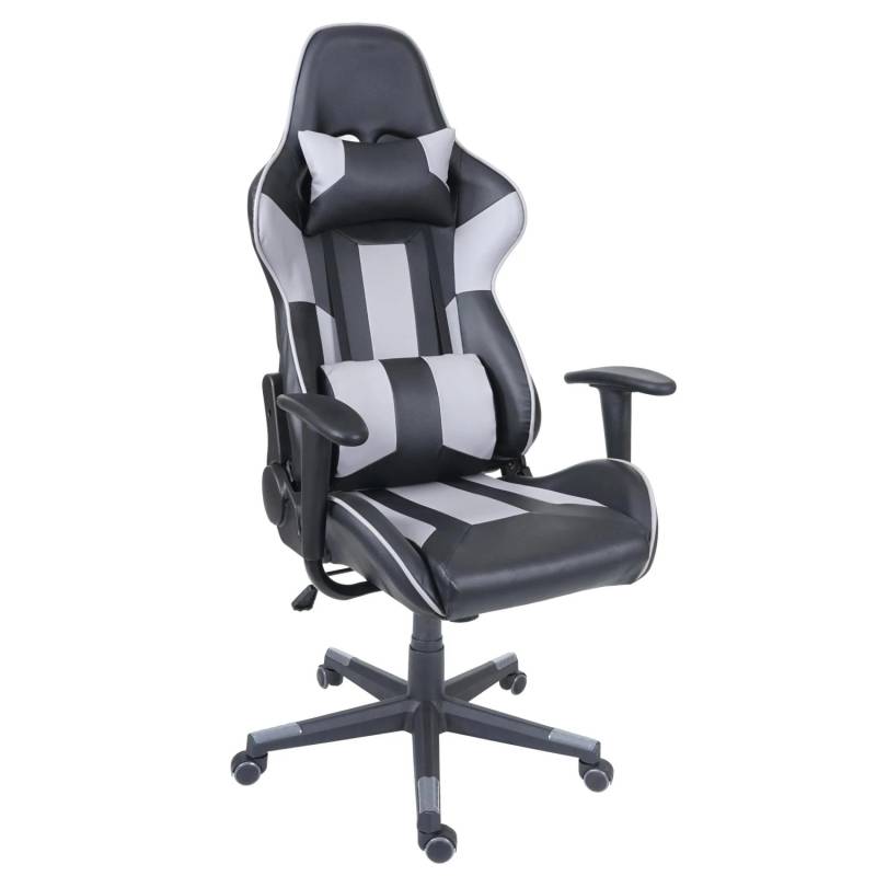 Proregal Bürostuhl HxBxT 136x67x69 cm Sitzhöhe 46cm Kunstleder Schwarz/Grau Schreibtischstuhl Gamingstuhl Chefsessel Drehstuhl Proregal Bürostuhl HxBxT 136x67x69 cm Sitzhöhe 46cm Kunstleder Schwarz/Grau Schreibtischstuhl Gamingstuhl Chefsessel Drehstuhl von PROREGAL